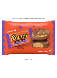 Halloween packaging survey results showing a pack