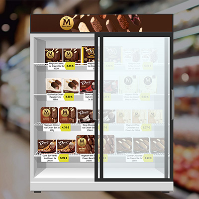 Screenshot from study showing premium ice cream fridge